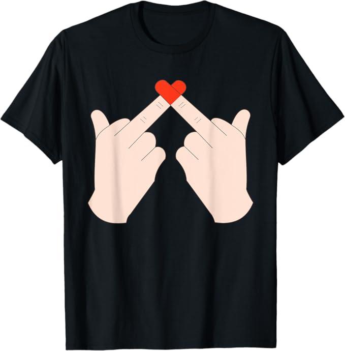 Lustiges Damen T-Shirt Mittelfinger mit Herz - Sarkastisches Geschenk