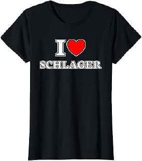 Lustiges Damen T-Shirt Ich Liebe Schlager - Geschenk für Schlager-Fans