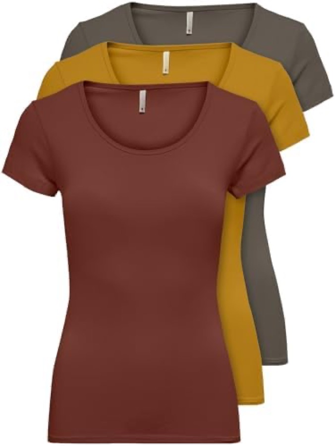 ONLY Damen-Shirts im 3er-Pack für Damen